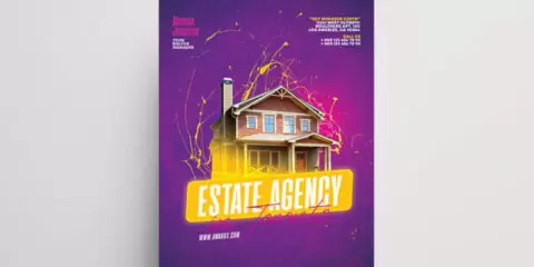 Modern Estate Agency Free PSD Flyer Template