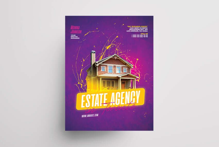 Modern Estate Agency Free PSD Flyer Template