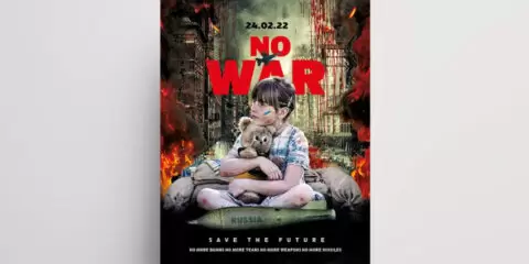 No War Free PSD Flyer Template