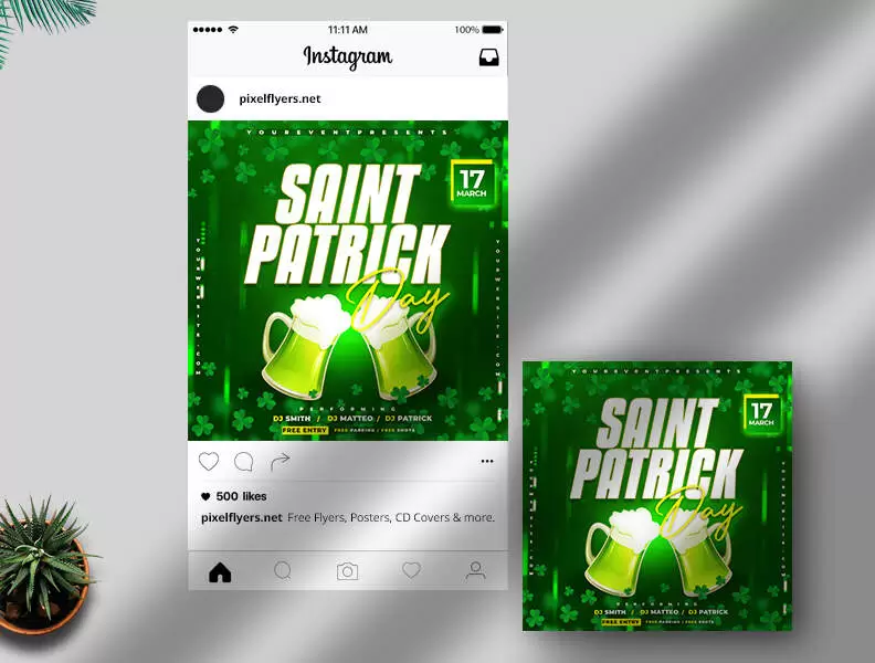 Saint Patrick’s Day Free PSD Instagram Banner