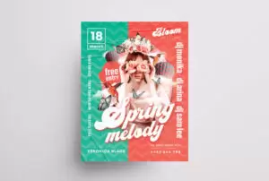 Spring Festival Free PSD Flyer Template