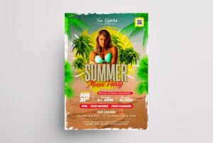 Summer 2022 Day Party Free PSD Flyer Template