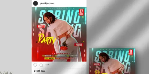 The Night Party Free Instagram PSD Banner