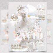White Party Free PSD Flyer Template