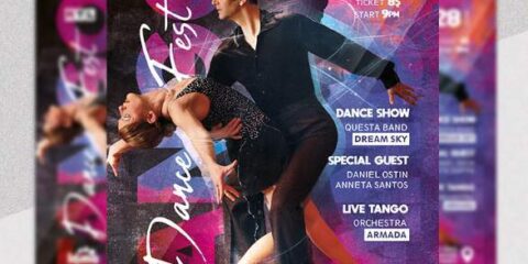 Dance Event Free PSD Flyer Template