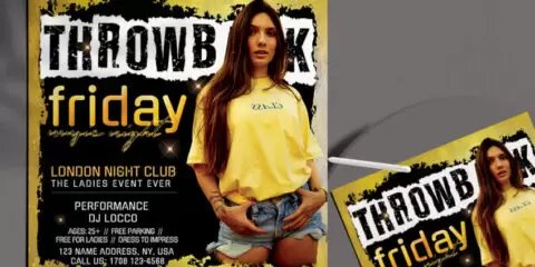 Free Friday Night Club Flyer Template in PSD