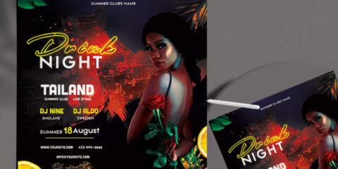 Free Friday Night Club Flyer Template in PSD