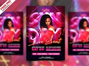 Free Sunday Vibe Flyer Template in PSD