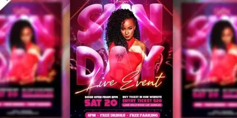 Free Sunday Vibe Flyer Template in PSD