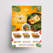 Green Food Ad Free Flyer/Menu Template (PSD)