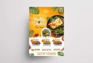 Green Food Ad Free Flyer/Menu Template (PSD)