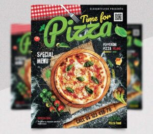 Pizza Day Ad Free Flyer Template (PSD)
