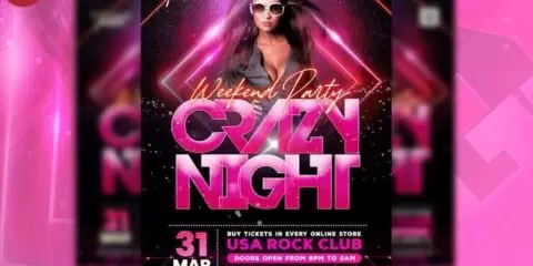 Saturday Event Party Free PSD Flyer Template
