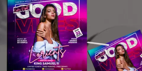 Vibes Party Night Free Instagram Banner Template (PSD)