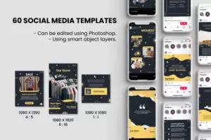 Free 15 Male Fashion Instagram Templates (PSD)