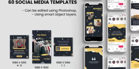 Free 15 Male Fashion Instagram Templates (PSD)