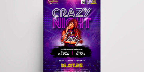 Friday Night #Party Free Flyer Template (PSD)