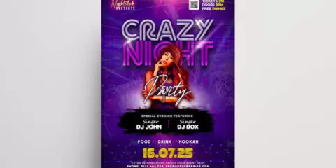 Friday Night #Party Free Flyer Template (PSD)