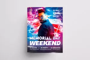Memorial Day Party Free PSD Flyer Template
