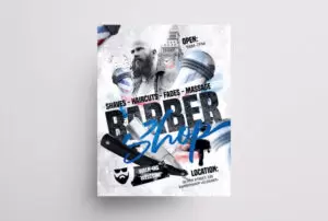 Modern Barbershop Free Flyer Template (PSD)