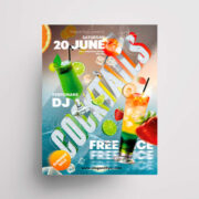 Party Drinks Free Flyer Template (PSD)