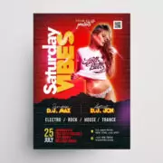Saturday Vibe Party Free Flyer Template (PSD)