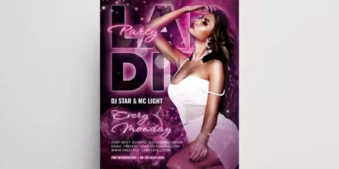 Ladies Party Free Flyer Template (PSD)