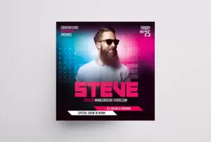 Stylish DJ Party Free Instagram Template (PSD)