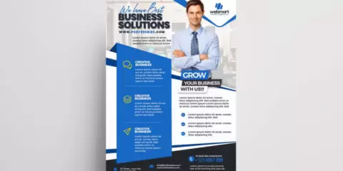 Business Ad Company Free PSD Flyer Template