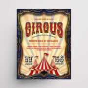 Circus Night Event Free Flyer Template (PSD)