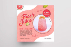 Fresh Juice Free Instagram Banner (PSD)