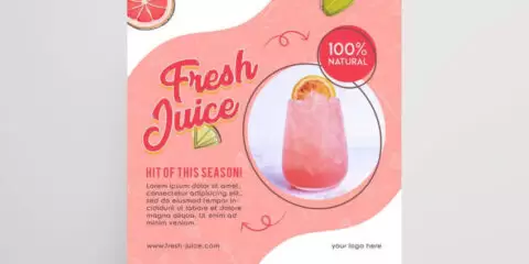 Fresh Juice Free Instagram Banner (PSD)