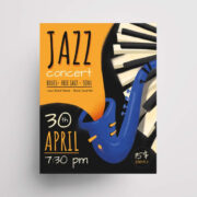 Jazz Concert Free PSD Flyer Template
