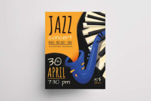 Jazz Concert Free PSD Flyer Template