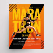Marathon Sport Free Flyer Template (PSD)