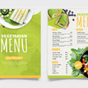 Free Restaurant Vegetarian Menu Template (PSD)
