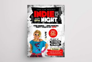 Indie Rock Concert Free Flyer Template (PSD)