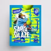 Tennis Game Day Free Flyer Template (PSD)