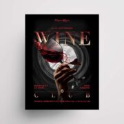Wine Event Free Flyer Template (PSD)