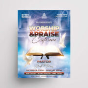 Church Worship & Praise Free Flyer Template (PSD)