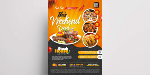 Food Menu Ad Free Flyer Template (PSD)