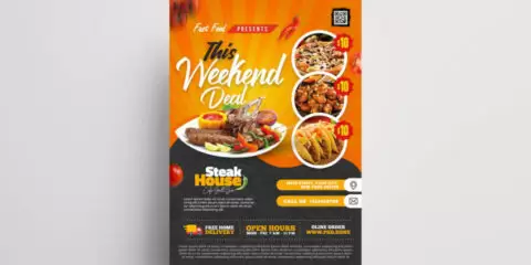 Food Menu Ad Free Flyer Template (PSD)