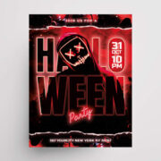 Halloween DJ Party Free Flyer Template (PSD)