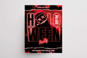 Halloween DJ Party Free Flyer Template (PSD)