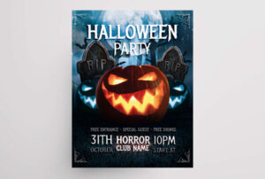 Halloween Night Party Free Flyer Template (PSD)