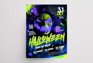 The Halloween Party Free PSD Flyer Template