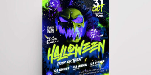 The Halloween Party Free PSD Flyer Template