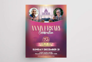 Free Church Anniversary Event Flyer Template (PSD)
