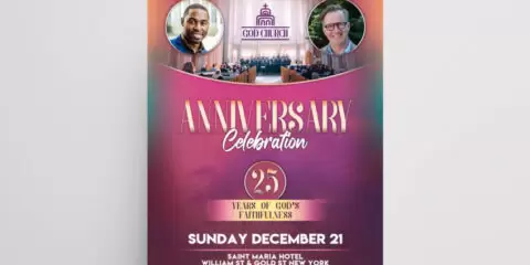 Free Church Anniversary Event Flyer Template (PSD)