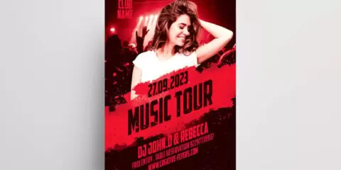 Free Music Artist Party Flyer Template (PSD)